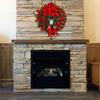 Christmas Garland Arrangement Christmas Ornament Spruce Christmas Wreath With LED Light Front Door Home Party Hanging Garland