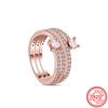 925 Sterling Silver Rings for Women Original Infinity Love Heart Engagement Wedding Ring Rose Gold Zircon Luxury Jewelry Gift
