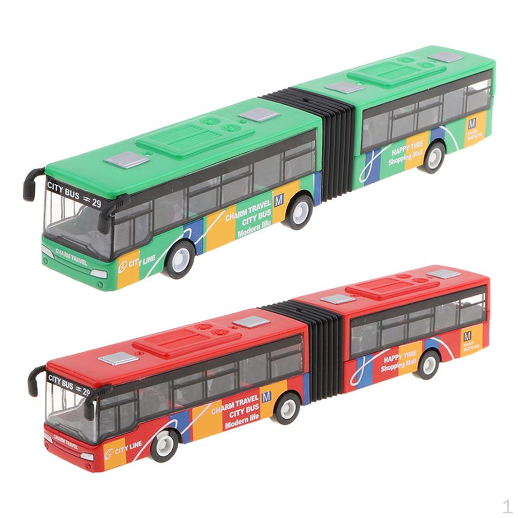 2 1:64 Pull Back Bus, Vehicle Gifts Home Decor Simulation Bus