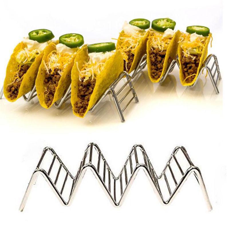 Buy Stainless Steel Taco Stand Wave Shape Taco Holders Mexican Food ...