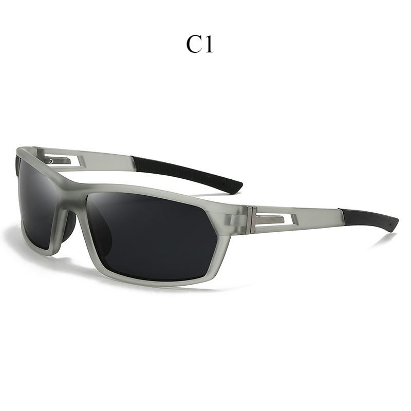 Men s sunglasses, new fashion sunglasses, outdoor cycling sports colorful square sunglasses. C1