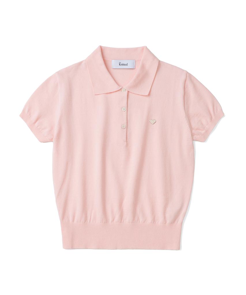 KNITTED (W) Basic Essential Washable Collared Knit Pink