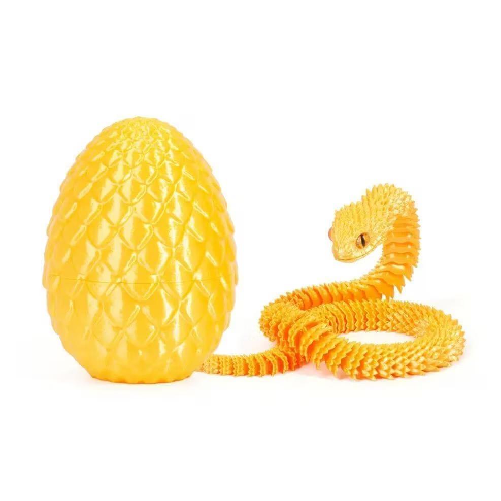 30/45/60cm 3D-gedrucktes Schlangenei Kreative Dekompression Schlangenform Beweglich Drehbar Gelenkig Schreibtischornament Realistisches Spielzeug