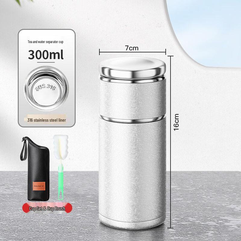 Yu Zhuxun Silver Insulated Tea Thermos