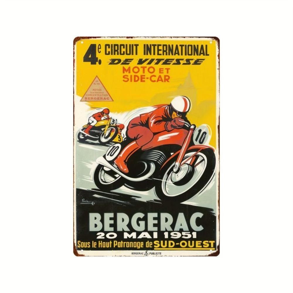 Vintage Tin Sign Retro Motorcycle Garage Wall Decor Bar Man Cave Artwork