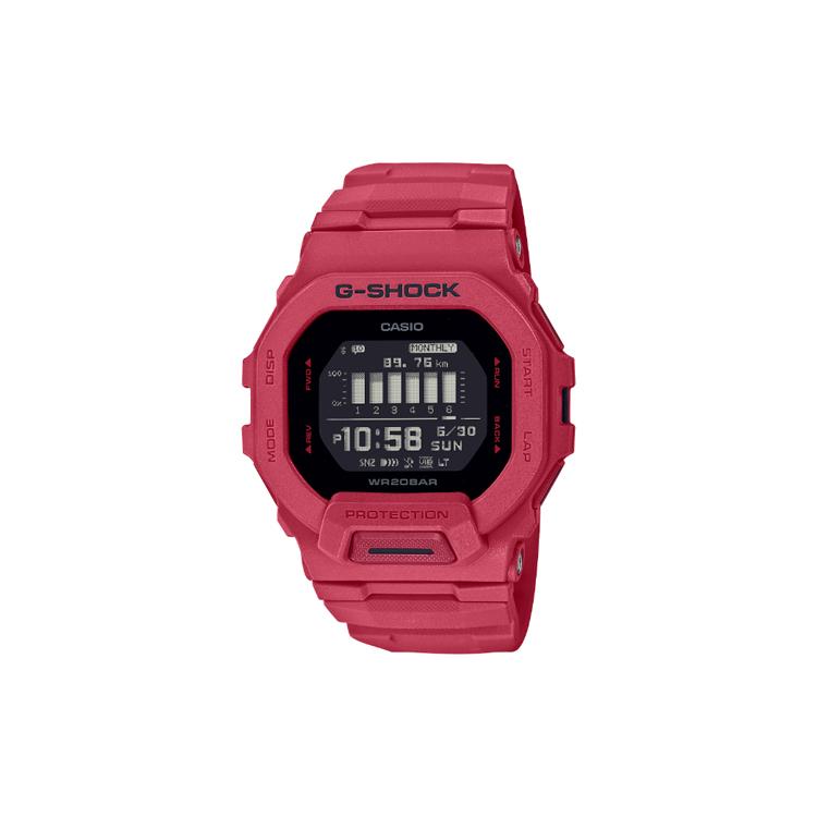 

Женские часы CASIO серии G-SQUAD Черные GBD-200RD-4-person Red Strap