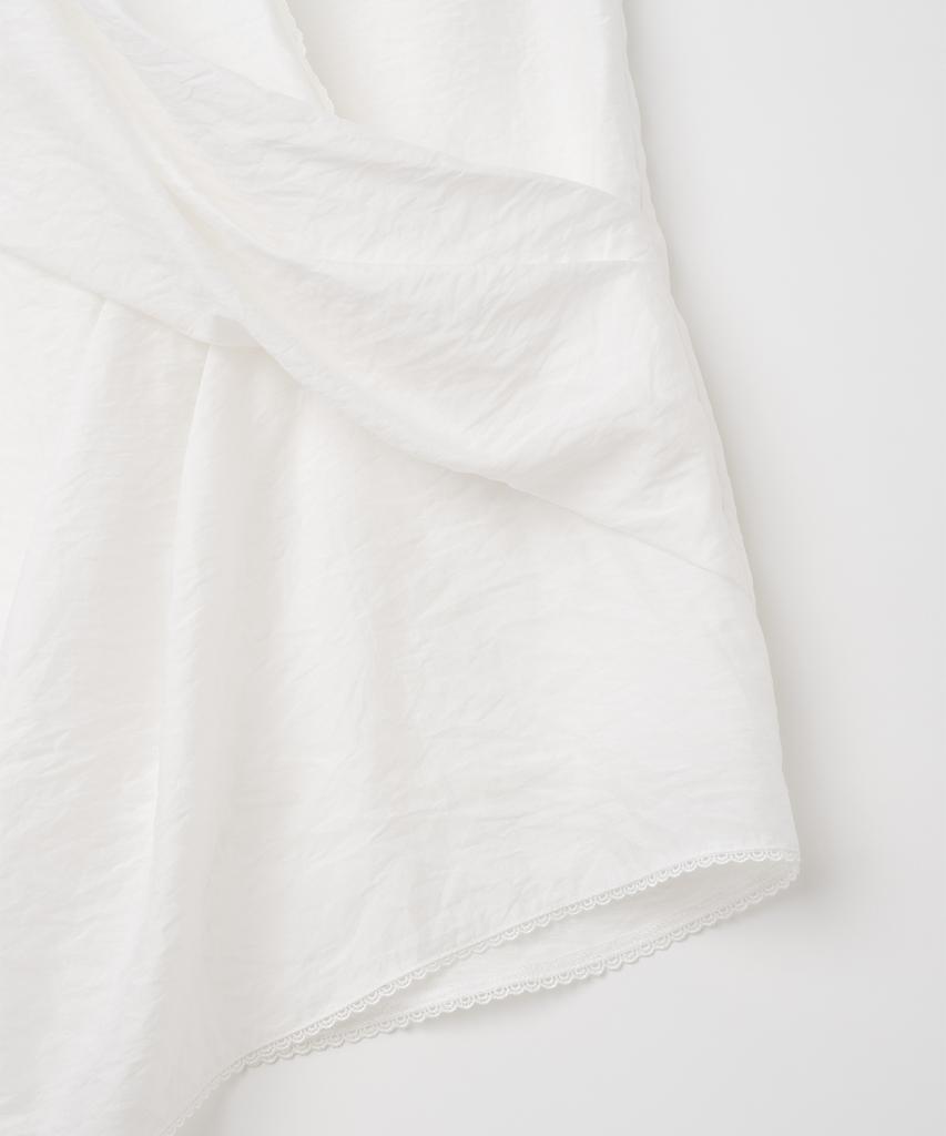 Milo Woman Lace-Trimmed Draped Dress [Ivory]