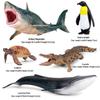 Marine Animal Simulation Model Figures: Shark, Dolphin, Hammerhead, Crab, Squid, Starfish for Kids' Education