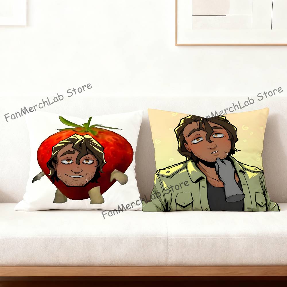 BBoyfriend To DDeath Anime Pillow Covers Cartoon Sofa Decorative Home Doublesided Printing Short Plush Cute Cushion Cover