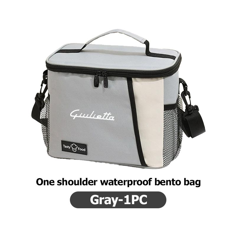 For Alfa Romeo Car Logo Portable Waterproof And Insulated Lunch Box Bento Pouch Accessories 159 Giulietta 156 147 Giulia Mito GT