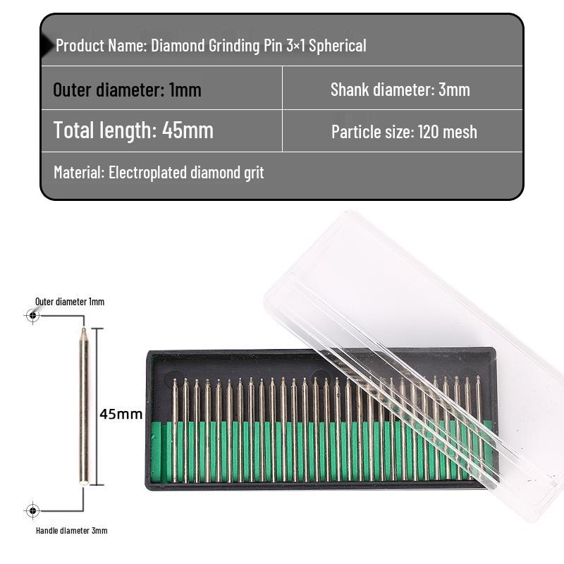 30-teiliges Diamant-Schleifkopf-Set für Jade-Schnitzerei