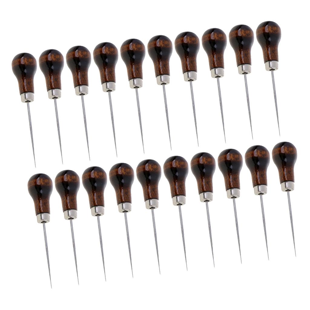 20 Leather Craft Scratch Awl Tool Pin Sewing Punch Stitching
