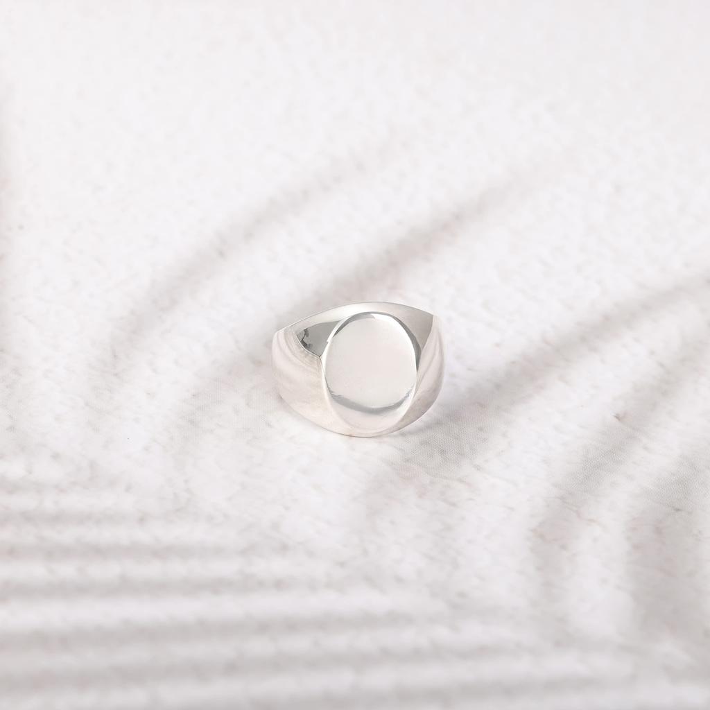Yooping Men's Silver 925 Ring, Adjustable Size, Retro Craftsmanship, Unisex, A-Style