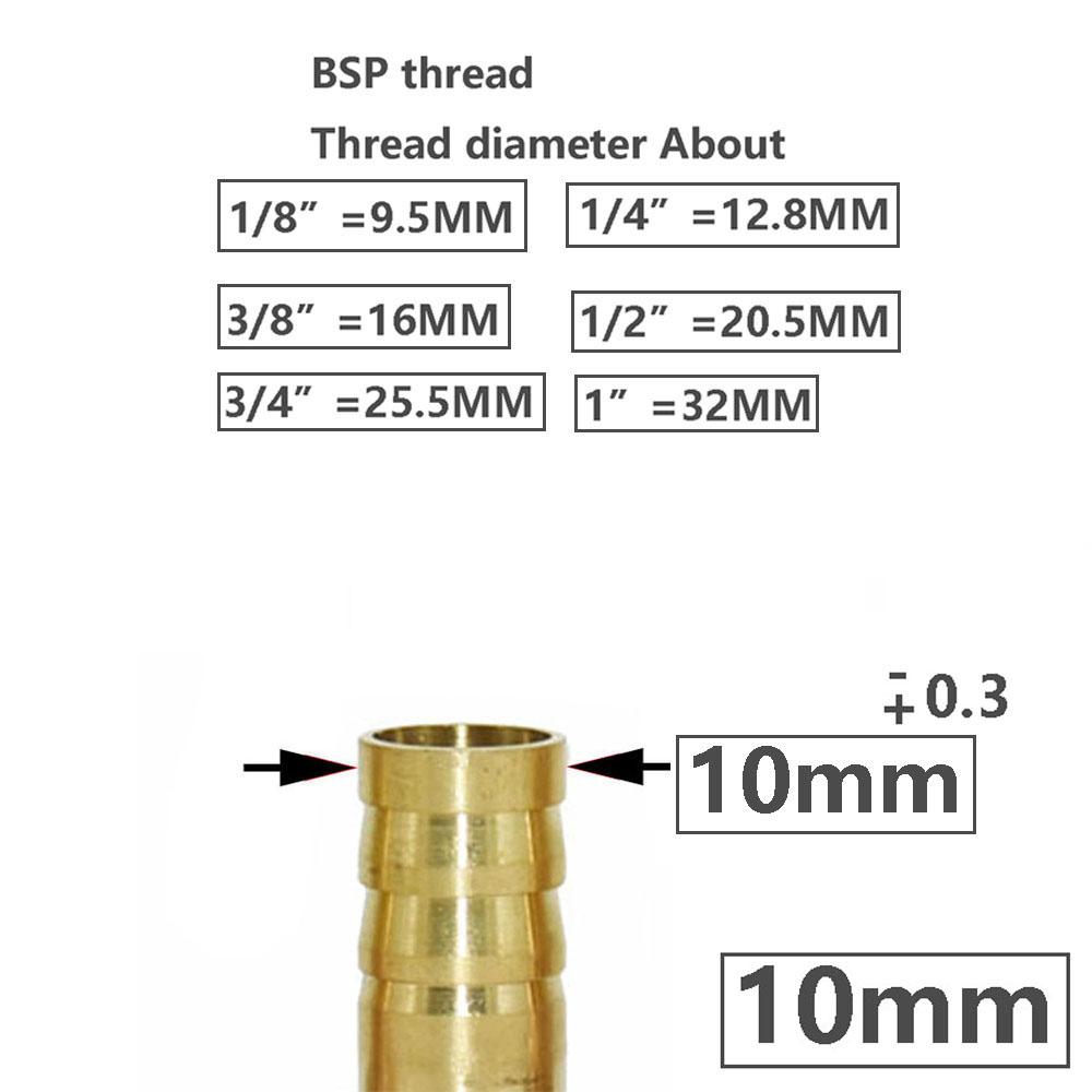 

Brass 1/8 1/4 1/2 3/8 3/4 1 Male Thread To 4/6/8/10/12/16/20/25/32mm Hose Barb Connector Copper Pipe Fitting Coupler (as the picture,1I8 Inch)