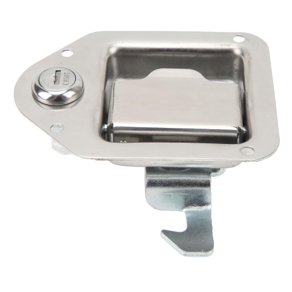 Stainless Steel Toolbox Lock Polished Finish Rust Proof Paddle Door Latch Handle for RV Trailer Truck