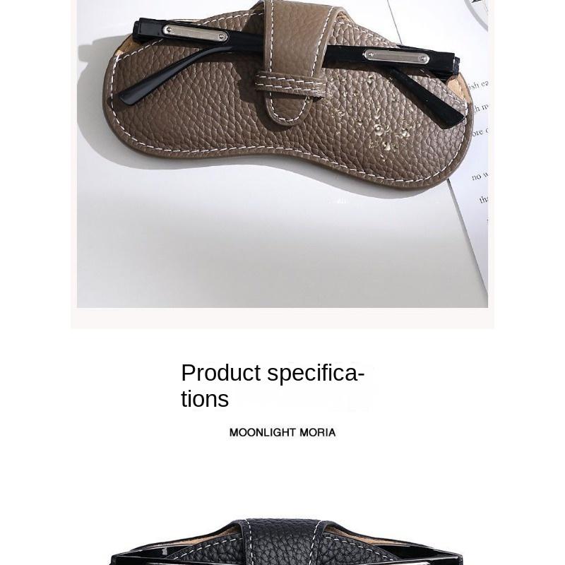 Sac à lunettes en cuir souple portable ins étui à lunettes lunettes de soleil de compression pour hommes et femmes sac de rangement pour lunettes de myopie housse de protection