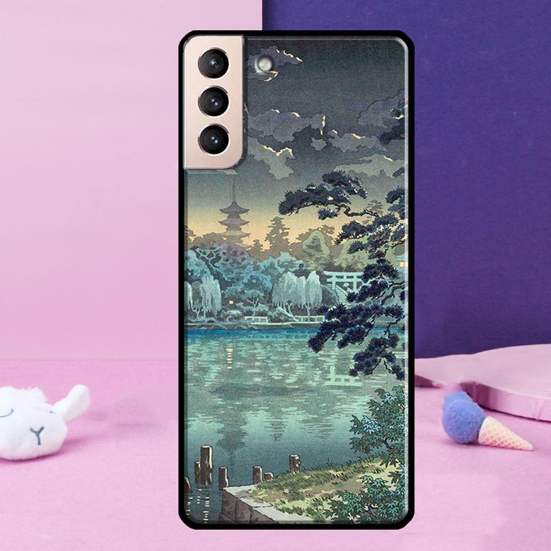 Ukiyo-e Japanese Style Art Phone Case For Samsung Galaxy S25 S24 Ultra S9 S10 S20 S21 S22 Plus S23 FE S24 FE Cover