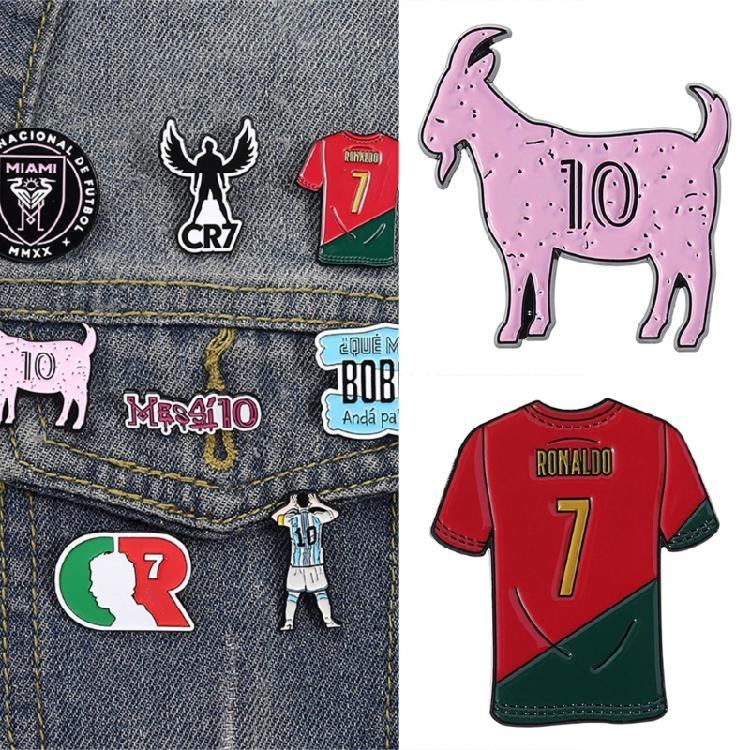Classical Football Brooch Pin Alloy Creative Cartoon Safety Lapel Pin Jewelry Great For Outfits And Event