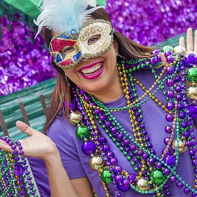 2025 48PCS Loose Set - Violet, Silver, Gold, Green, Party Beads, Reusable Carnival Lightweight, Decoration (6MM84cm)