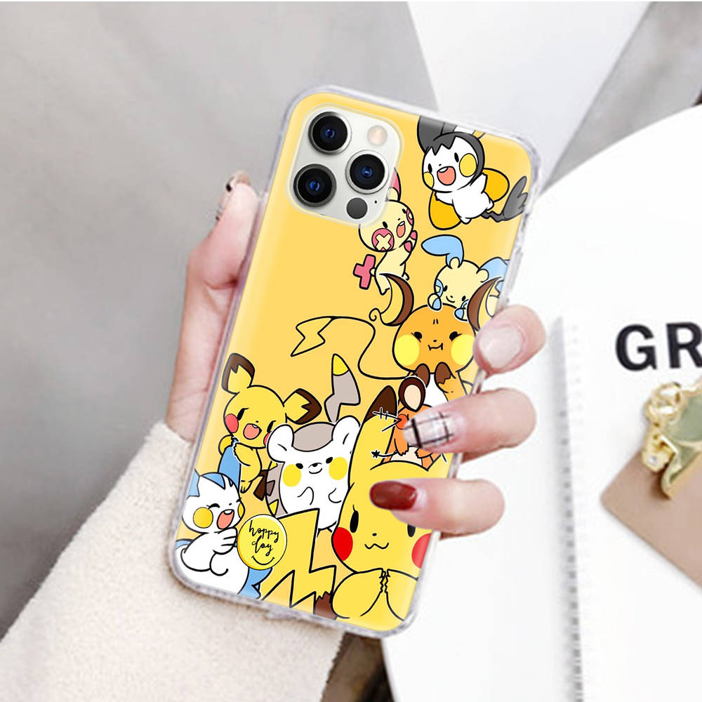 

JP35 Пикачу Прозрачный чехол для Samsung A04 A14 A23 M33 M53 Realme 10 9 C35 C55 VIVO Y02 X80 Infinix Hot 30 Note 11 Tecno Spark 8P Pro Tecno POP 5 ирис