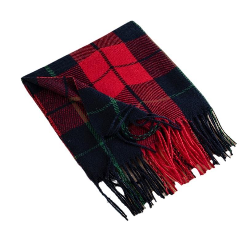 New Plaid Scarf Women's Autumn and Winter Retro Thickened British Style Shawl High End Atmosphere Warm Scarf