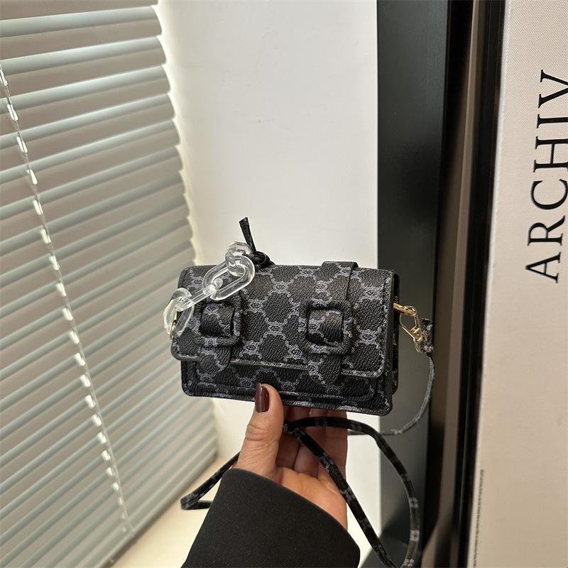 Retro trend texture casual shoulder messenger bag small square bag premium texture exquisite mini