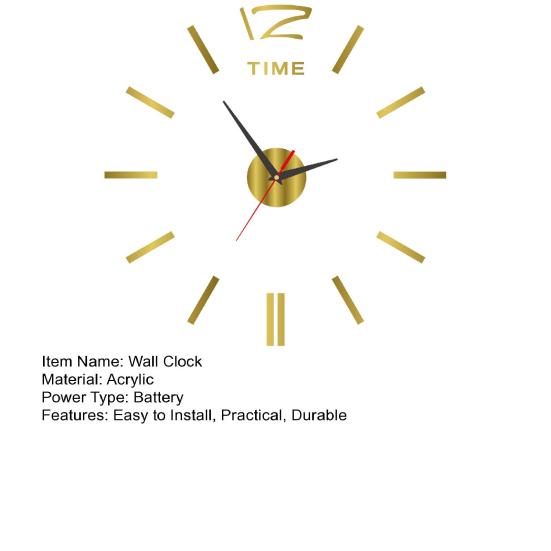 Wall Mount Clock Battery Powered 3D Digital Display Silent Sweep Movement Luminous Wall Clock for Living Room