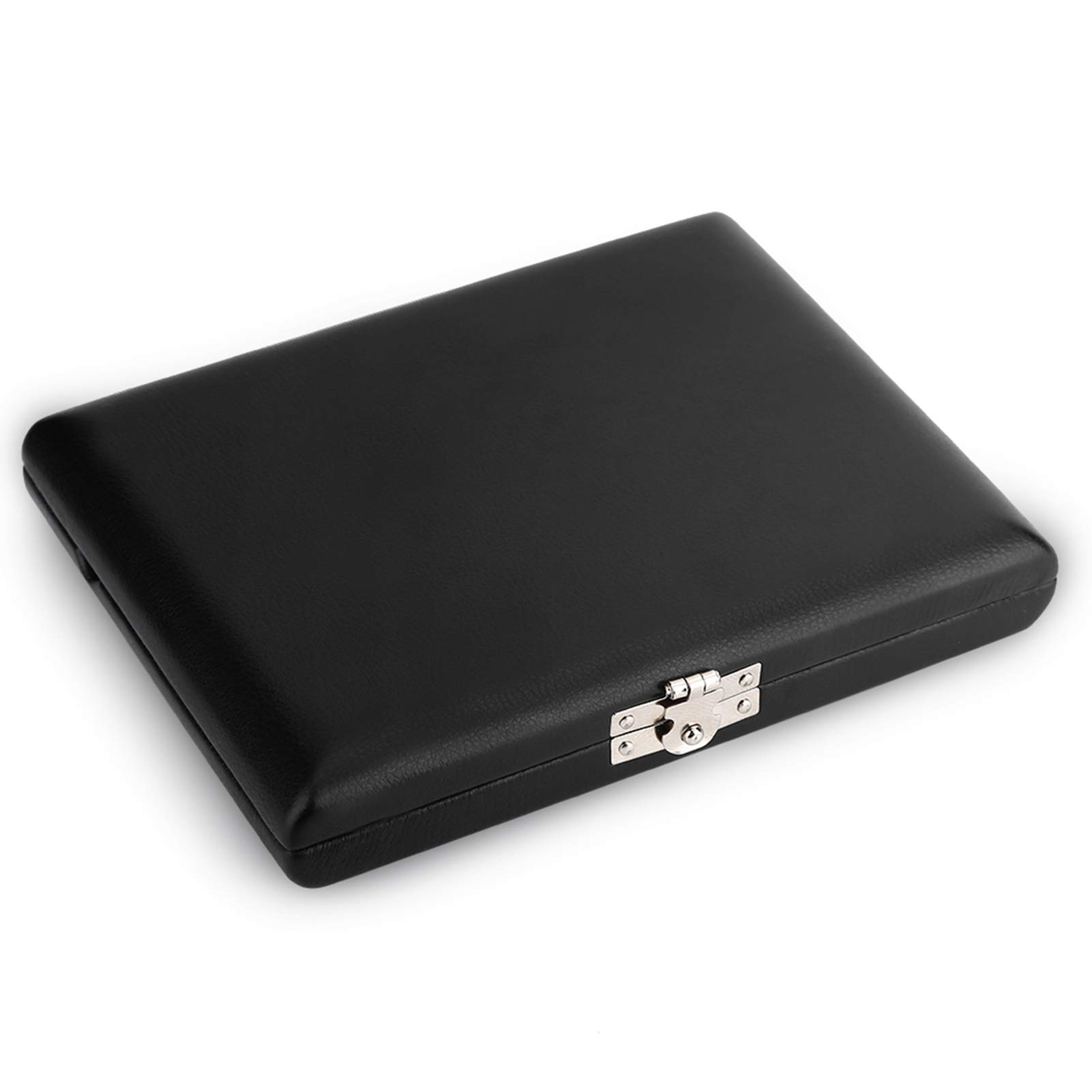 

Black PU Leather Case for Saxophones and Clarinets, Holds 6 Reeds, Includes Slots, Lightweight and Durable Wood Construction, Waterproof and Easy to