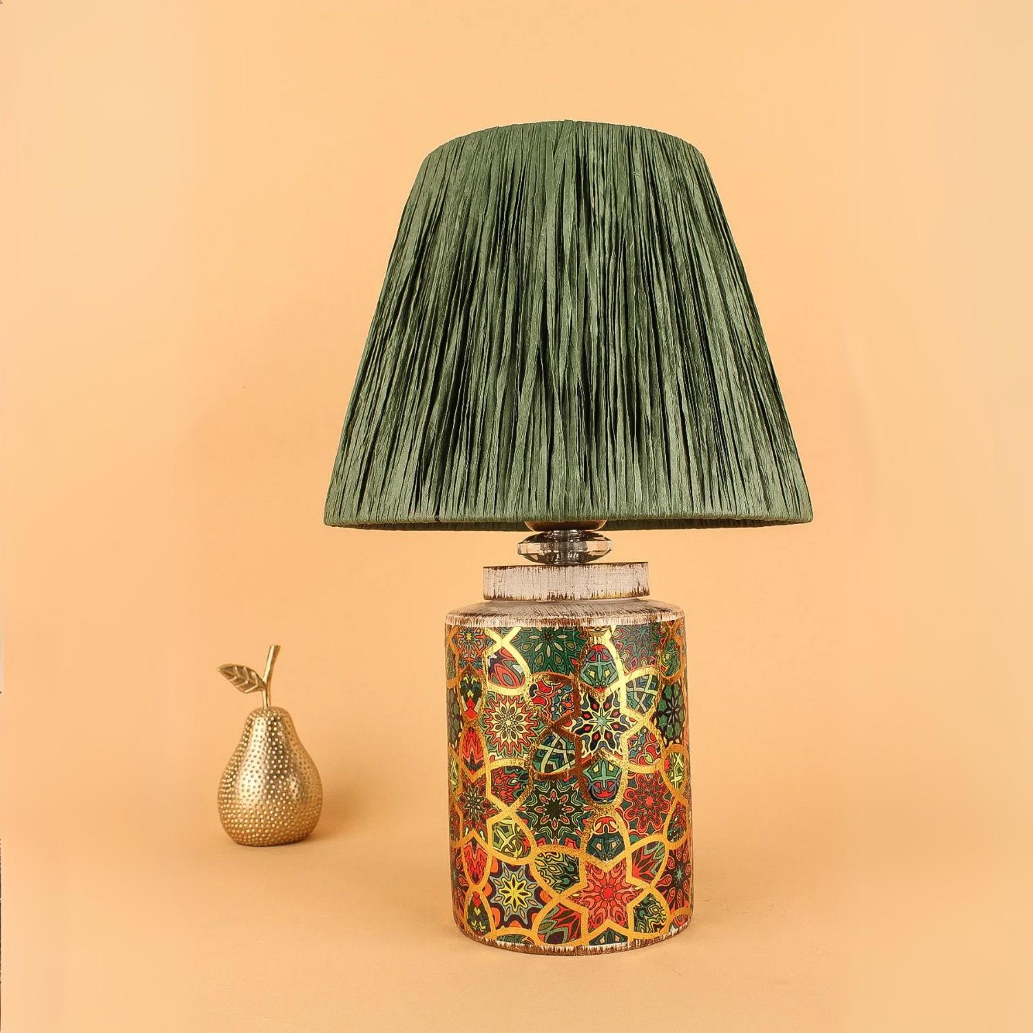 

Timide Patterned Handmade Ceramic Lampshade Green 38 cm зелений