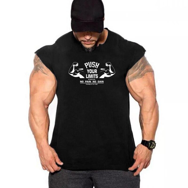 Do The Work Vara Bărbați Culturism Fitness Slim Fit Bumbac Moda Casual Sală Sport Imprimat Antrenament Tank Top