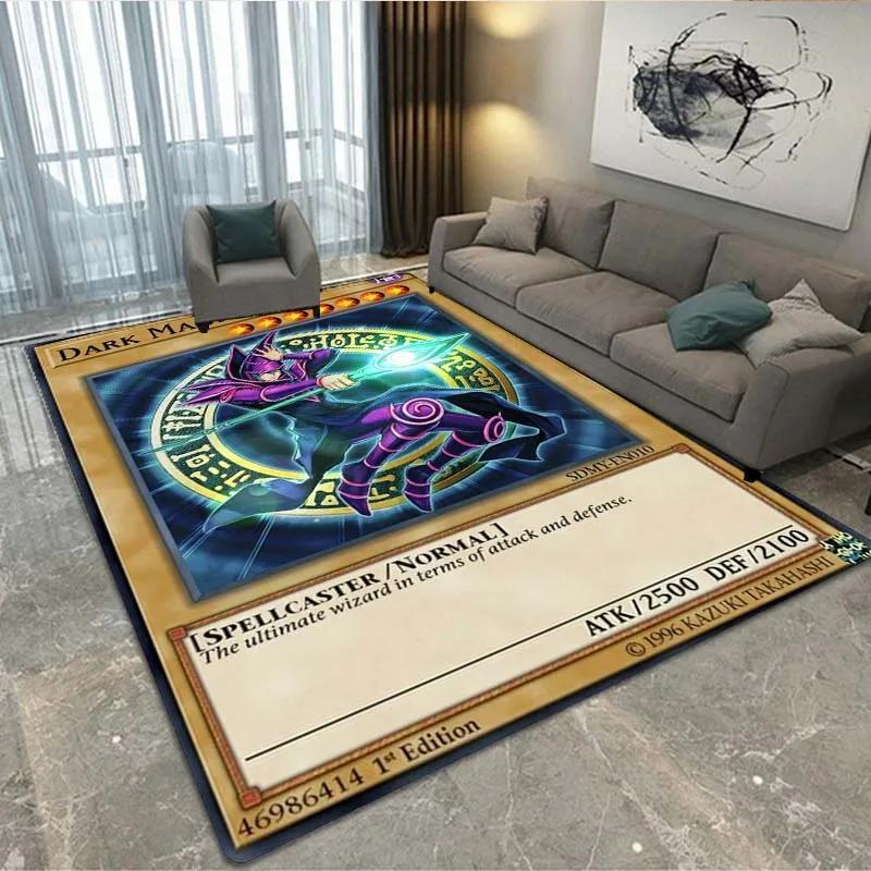 

Аніме килим великого розміру Yu-Gi-Oh Monster Card вітальня спальня диван дверний килимок декоративний килим дитячий нековзний килимок 100x120cm