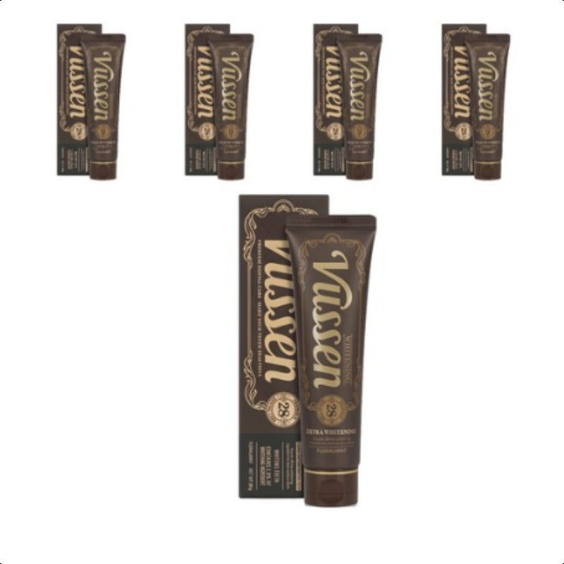 VUSSEN 28 Teeth Whitening Gel,Toothpaste Floral Mint Flavour 80g