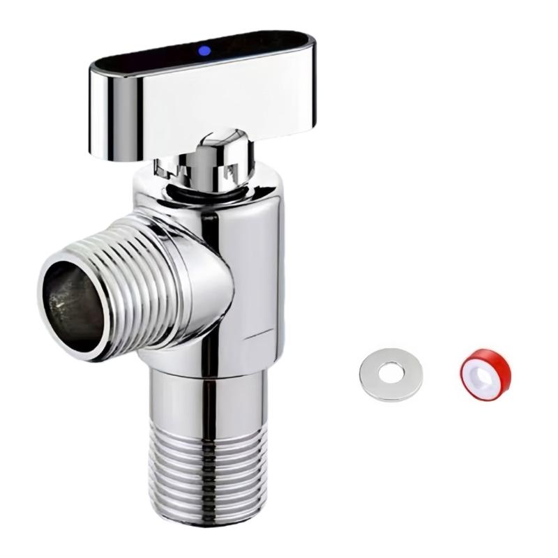 1/2inch Water Shut Off Valves with Handle Universal Water Flows Control Valves Hot/Cold Water Turn Angle Stop Valves
