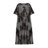 2021 Summer Retro Plus Size Round Neck Print Dress with Short Sleeves and Big Swing