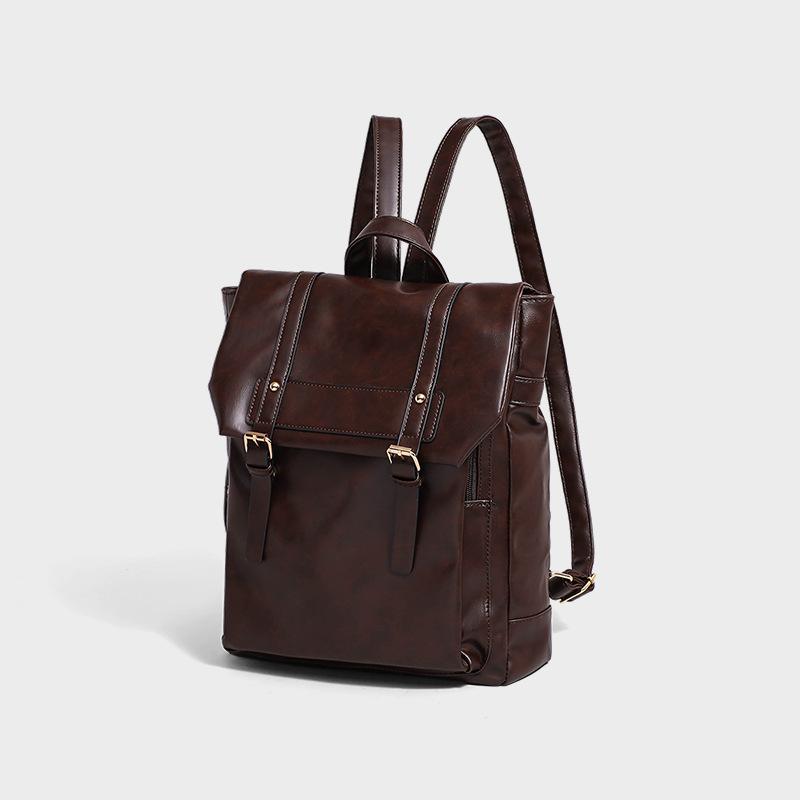 Backpack Girls School Bag Soft Leather Junior High School High School Students College Students Large Capacity Versatile Work Computer Bag Backpack