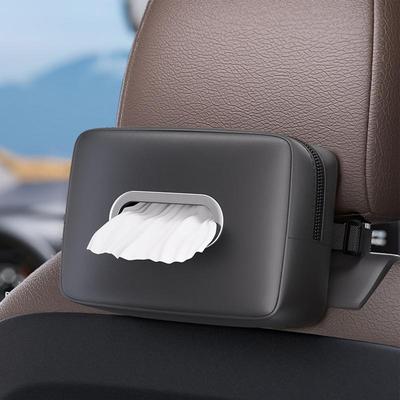 Suport șervețele auto, Dispenser hârtie igienică pentru scaun auto, Husa cutie șervețele, Păstrați mașina ordonată și cutia de șervețele pentru spătar convenabilă, Șervețele elegante