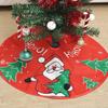 1 st-God Jul Granmatta Snögubbe Julgran Röd Bomull Julgransmatta Ornament Gör-det-själv God Jul Festdekorationer Suppl