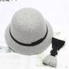 Autumn and Winter Women's Wool Hat Two-color Big Bow Basin Hat Elegant Temperament Felt Hat Top Hat