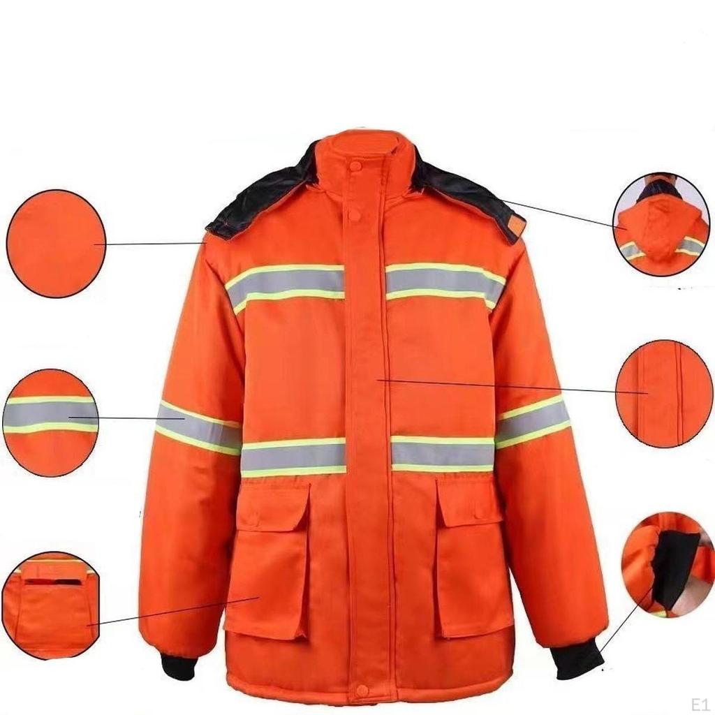 Safe Jacket for Men Women Insulated Hooded with Pockets and Zipper