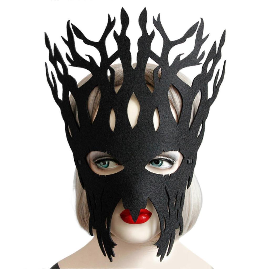 Face Mask Halloween Tree Mask for Kids Women Man Masquerade Party Cosplay Party, Carnivals, Halloween Cosplay Mask Black