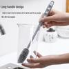 Extra Long Handle 360° Rotating Silicone Brush for Bottles and Cups