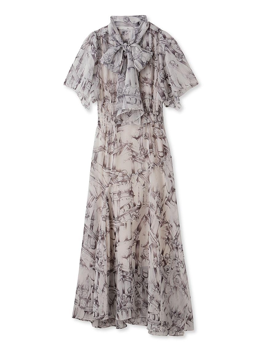 

Платье с принтом «бабочка» и сборками SWFO234107 IVR [Sneider] женское