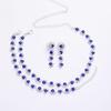 Silver Plated Rhinestone Bridal Necklace & Earrings Set