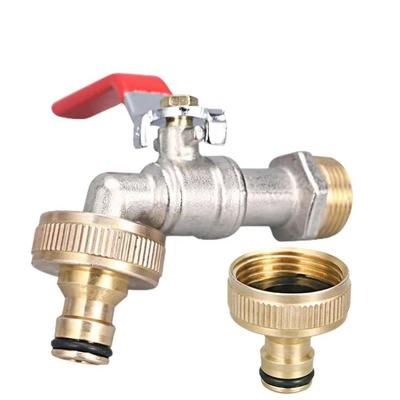 Brass Thread Connector Quick Connect 3/4" To 1/2" Faucet Hose Adapter Durable Leak-Proof Tap Water Adapter