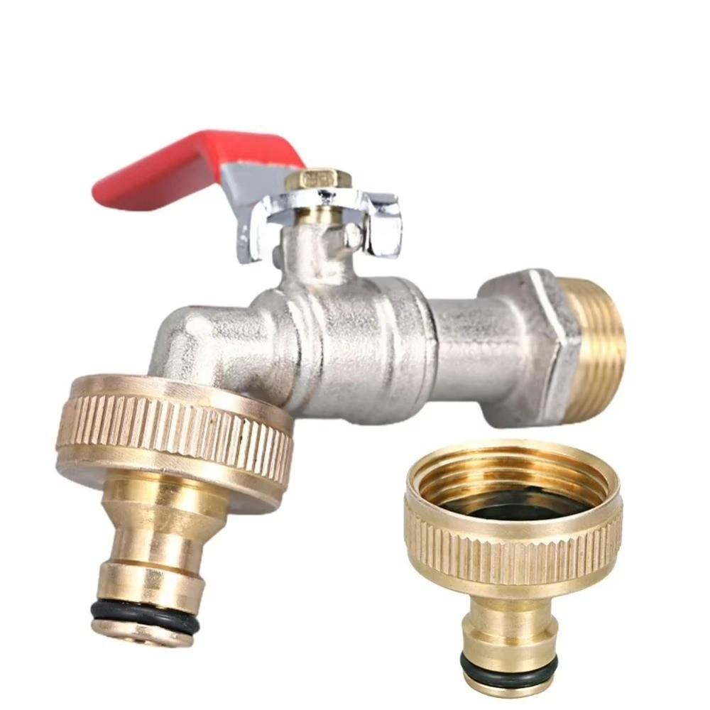 Brass Thread Connector Quick Connect Leak-Proof Faucet Hose Adapter 3/4" To 1/2" Durable Tap Water Adapter