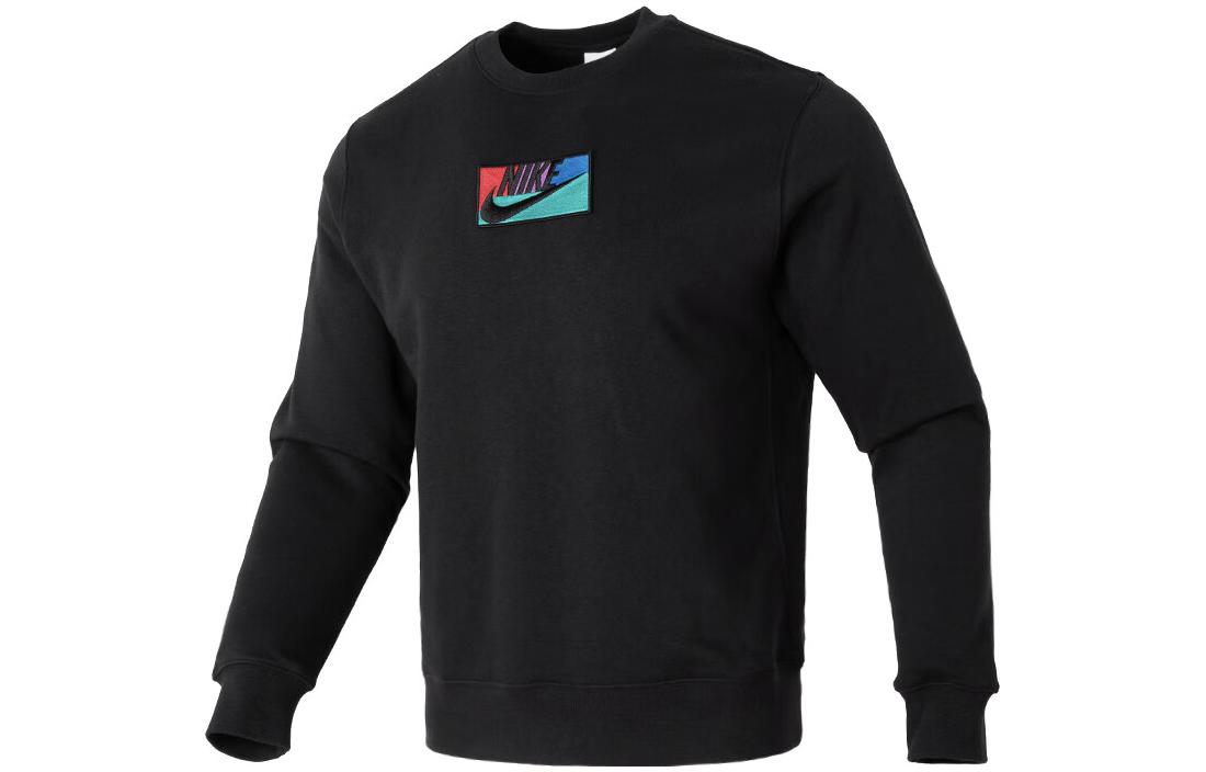 Nike Sweatshirts Men s Black Crew Neck Moderate Regular FB8436-010 M