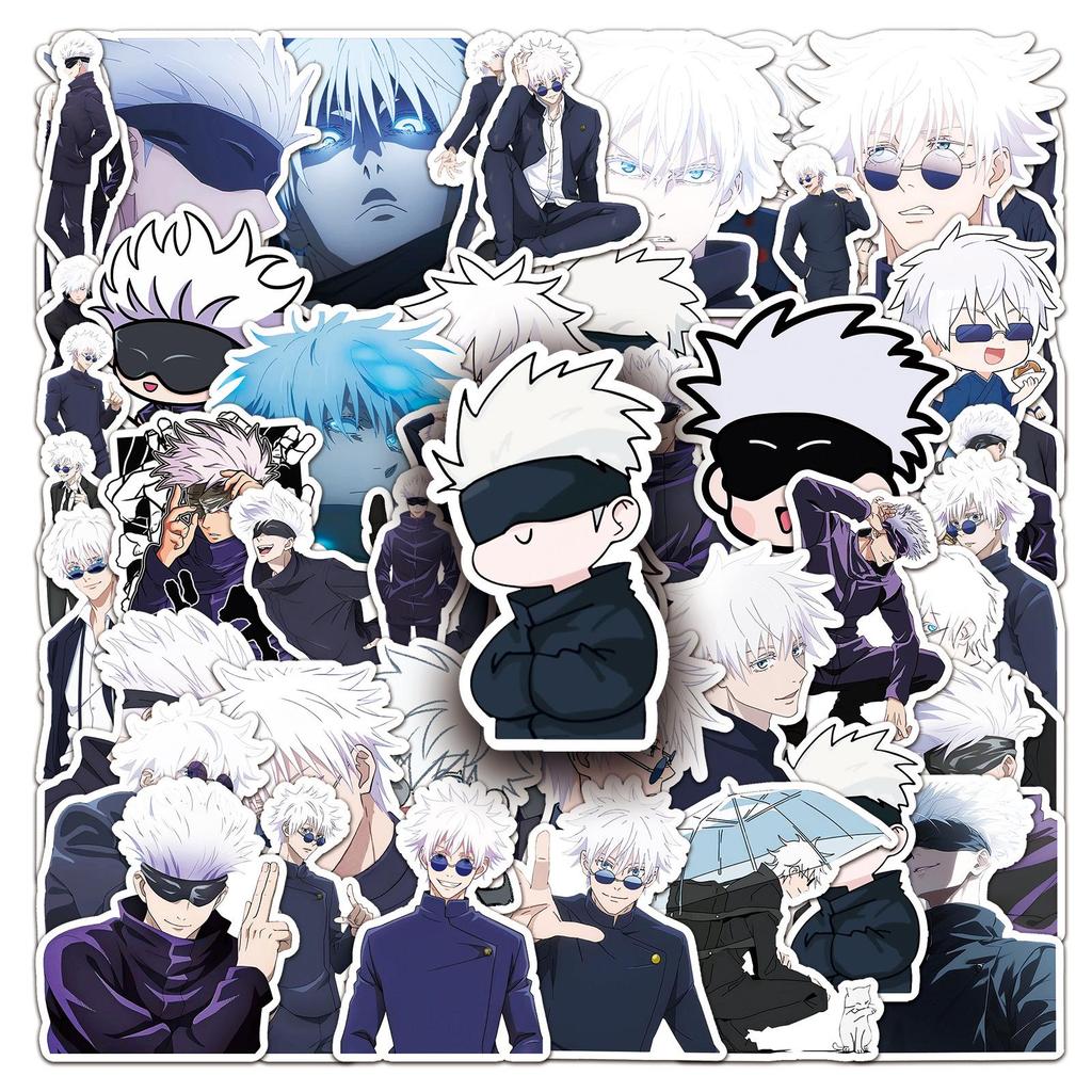 50 Jujutsu Kaisen Graffiti Stickers: Anime Decorations for Water Cups, Phones, and Luggage