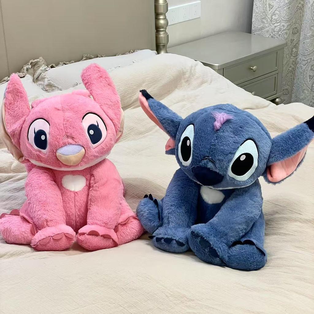 45cm Lovely Sitting Stitch Plush Toy Gentle Huggable Plushies Stuffed Angel Doll Cartoon Movie Figure Pillow Sofa Bed Home Decor