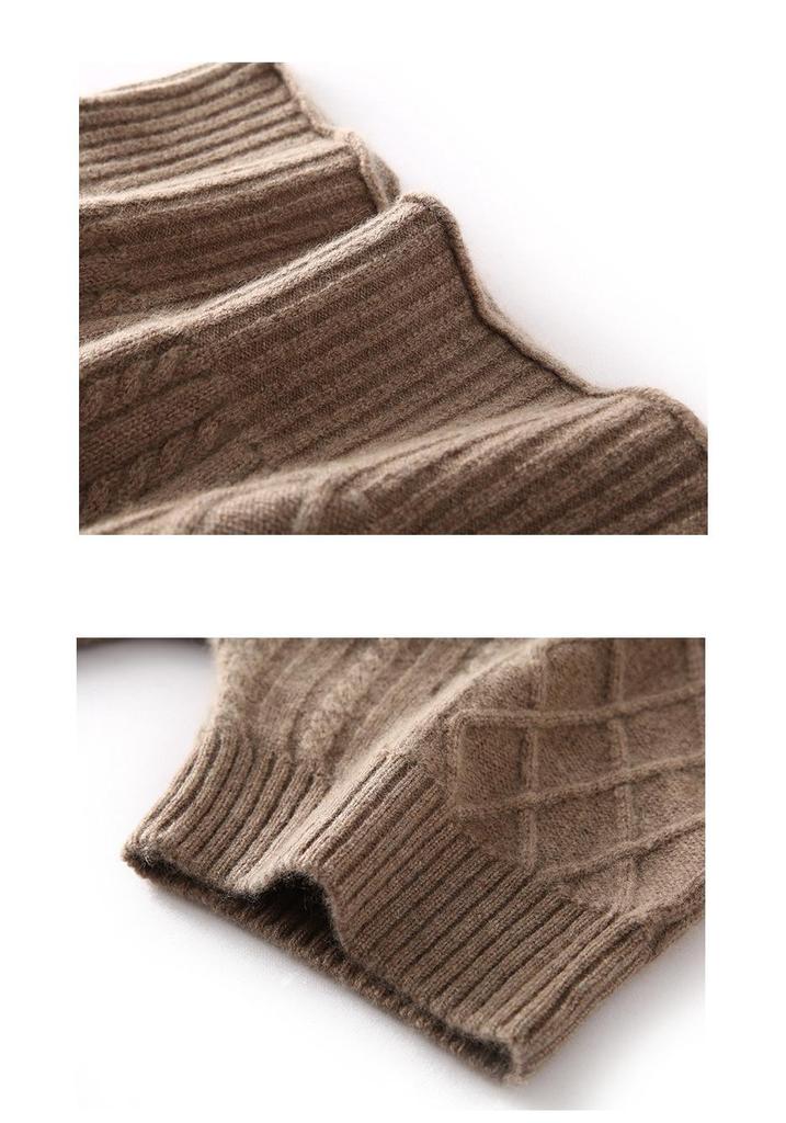 Cashmere High-Waist Knit Shorts - Women's Warm Woolen Base Layer Safety Pants