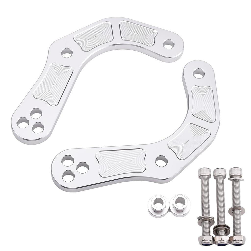LEDISHUN Motorcycle Lowering Kit for Kawasaki Improves Footing Rear Lowering Link Rod ZX-25R (2020-2023), ZX-4R, ZX-4RR (2023+) - - (Silver)